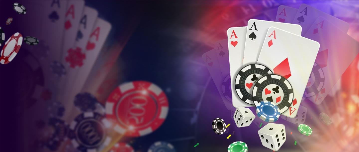 Andar Bahar real cash game cards, chips and dice